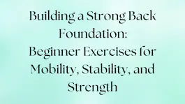 Beginner exercises to build a strong back foundation for mobility, stability, and strength